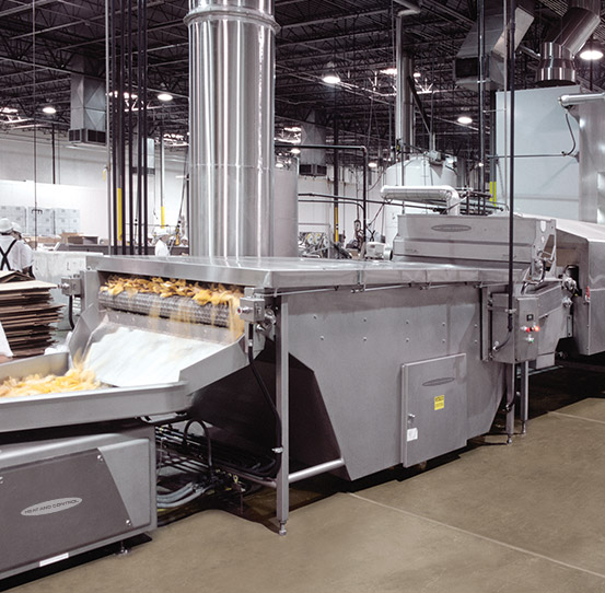 Ambient Air Cooler in tortilla chip frying line