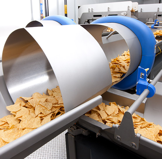 Conveying and proportioning tortilla chips