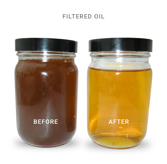 Filtered Frying Oil: Before and After